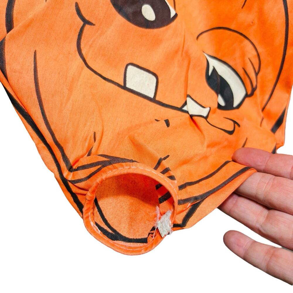 Pair VTG Halloween Jack O Lantern Hanging Wind Sock Lantern Silly Face 10” READ - Picture 5 of 10